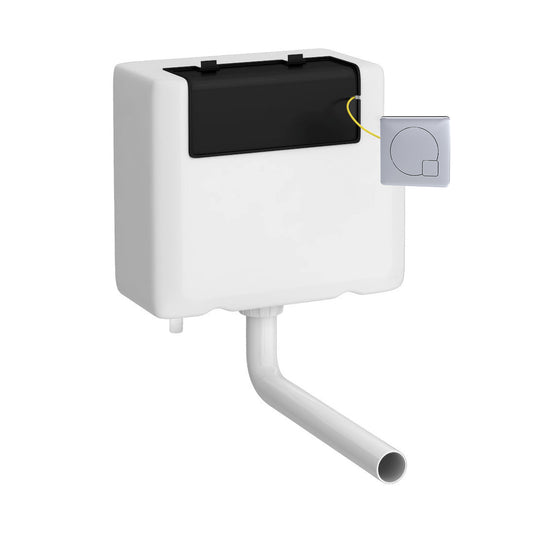 NUIE Universal Access Cistern & Chrome Square Flush Plate