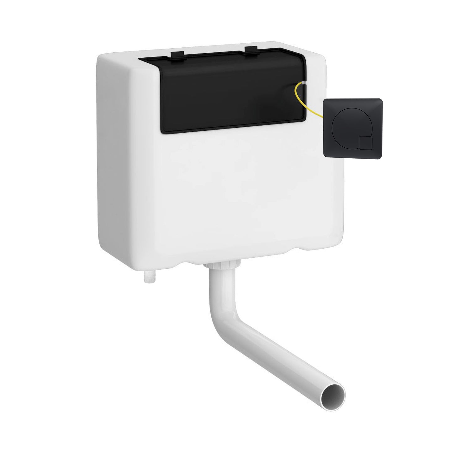 NUIE Universal Access Cistern & Black Square Flush Plate