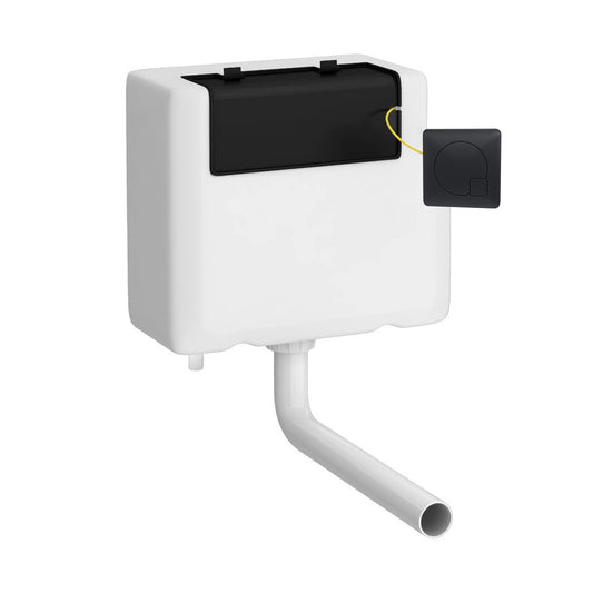 NUIE Universal Access Cistern & Black Square Flush Plate