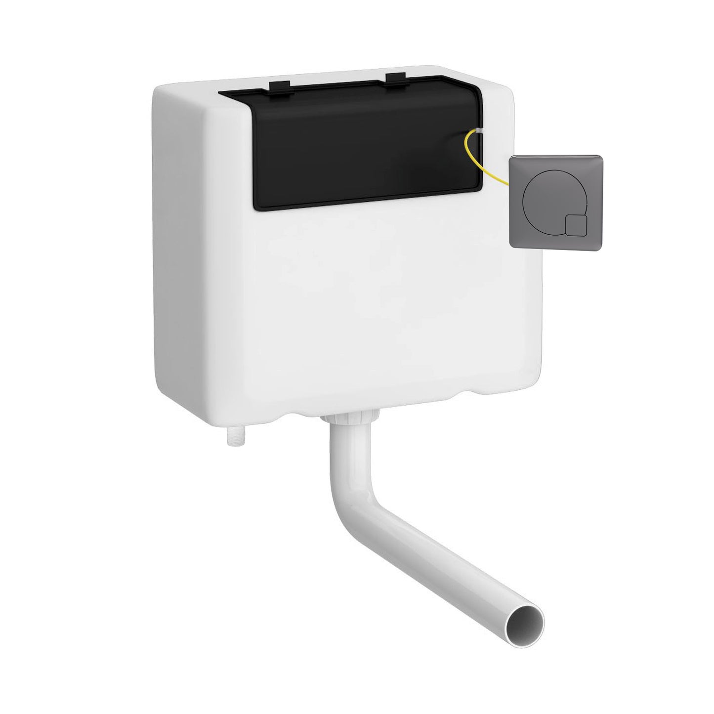NUIE Universal Access Cistern & Black Square Flush Plate