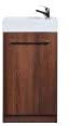 Arley Jade Walnut Cloakroom Unit with Basin & Tap