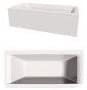 Arley Aura 1700 x 750mm No Tap Hole Square Bath