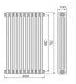 Arley Vital 750 x 460mm 3 Column White Radiator