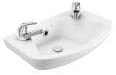 Arley 450mm 2 Right Hand Tap Hole Wall Basin & Brackets in A Box