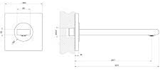 Gessi Via Solferino 49100 wall mounted spout