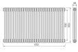 Arley Vital 600 x 1252mm 2 Column White Radiator