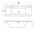 Arley Aura 1700 x 700mm No Tap Hole Square Bath
