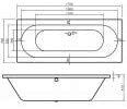 Arley Cronus 1700mm x 700mm No Tap Hole Bath