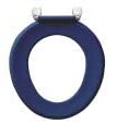 Armitage Shanks S406236 Dark Blue Bakasan Seat with Plastic Hinges - No Cover