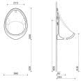 Arley Warwick 500mm Urinal in A Box Comes with Bracket & Waste