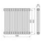Warmbase Vital 600 x 636mm 2 Column White Radiator