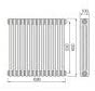 Arley Vital 600mm x 636mm 3 Column White Radiator