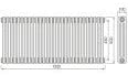 Arley Vital 500 x 1252mm 3 Column White Radiator