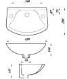 Arley 450mm 2 Right Hand Tap Hole Wall Basin & Brackets in A Box