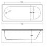 Arley Cascade 1500mm No Tap Holes Premier Finish Single Ended Bath