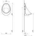 Arley Warwick 400mm Urinal in A Box Comes with Bracket & Waste