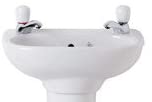 Ideal Standard E413101 White Studio 450 mm 2 Tap Hole Pedestal Wash