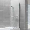 Arley Ralus 6 Square Bath Screen with Towel Bar 2381500SQTB-SH
