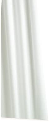 Croydex Professional Plain White Textile Shower Curtain