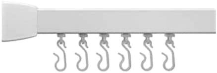 Croydex Profile 800 L-Shaped Rail 760x760-White, Metal, White, 76x183x20 cm