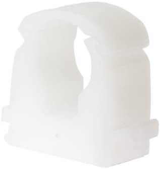 Talon Single Hinged Pipe Clip, White, Set of 100 Piece