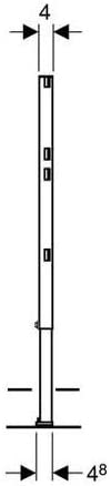 Geberit 111.830.00.1 NA Duofix Support Bracket Leg, Shower and Bath
