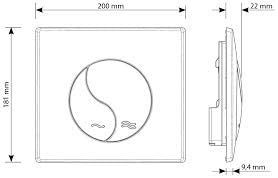 Siamp 31185316 Yin Yang Bright Chrome Flush Plate