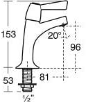 Armitage Shanks B1679AA Alterna 21 High Neck Pillar Taps (Pair)