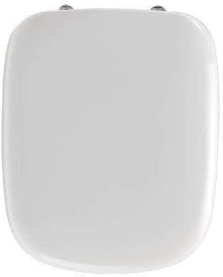 Twyford Moda D Shaped White Toilet Seat Bottom Fix Hinges Acrylic WC