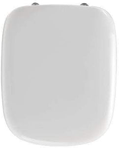 Twyford Moda D Shaped White Toilet Seat Bottom Fix Hinges Acrylic WC