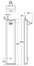 Armitage Shanks S7873MY Kirn Pre-Plumbed Shower Panel
