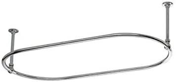 Vogue SCR1.1CP Oval Shower Curtain Rail