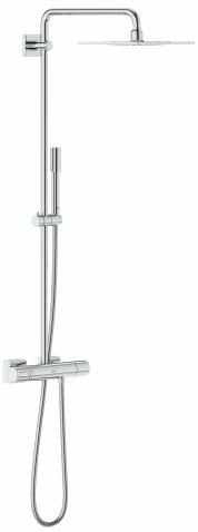 GROHE 27469000 Chrome Rainshower Exposed Thermostatic Shower Mixer,