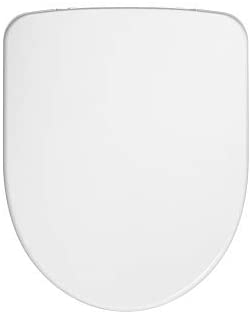 Twyford E100 White Soft Close D Shape Acrylic Toilet Seat Top Fix Hinges WC