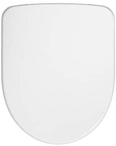 Twyford E100 White Soft Close D Shape Acrylic Toilet Seat Top Fix Hinges WC