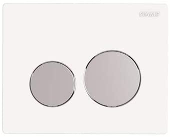 Siamp 31261360 Sphere Flush Plate White/Matt Chrome