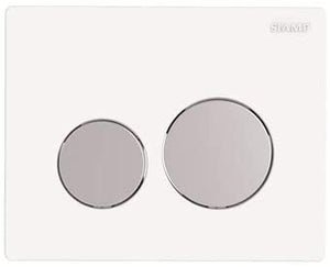 Siamp 31261360 Sphere Flush Plate White/Matt Chrome