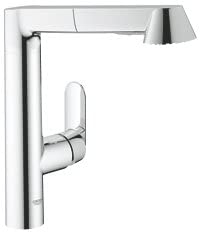 GROHE 32176000 Chrome K7 Single Lever Pull Out Spray Kitchen Sink