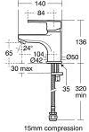 Armitage Shanks B3307AA Sandringham SL Mono Basin Mixer Without Waste