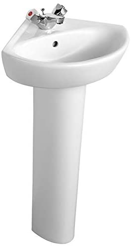 Armitage Shanks Sandringham 21 480mm 1 Tap Hole Corner Washbasin E894101