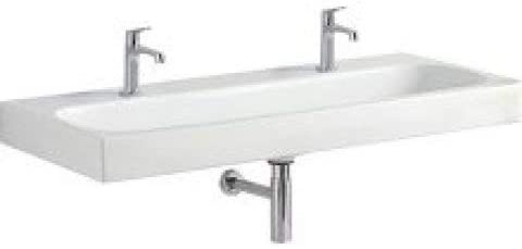 Geberit Citterio washbasin 500553011, two tap holes, without overflow, 1200x500mm, white with KeraTect - 500.553.01.1