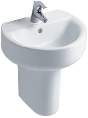 Ideal Standard E789201 White Concept 500 mm Wash Basin, Pedestal Wash