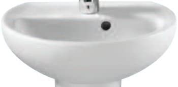 Twyford AR4811WH White Alcona 400 mm 1 Tap Hole Cloakroom Pedestal