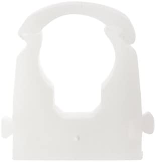 Talon Single Hinged Pipe Clip, White, Set of 100 Piece