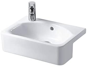 Ideal Standard E799801 Concept Space Cube 50cm Semi-Countertop Washbasin 1 Left Hand Tap Hole