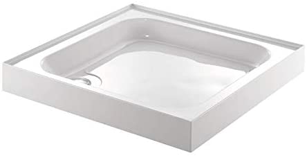 Just Trays A100140 White Ultracast 1000 mm Square Shower Tray