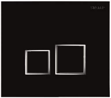 Siamp 31204160 Square Flush Plate Black