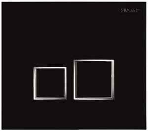 Siamp 31204160 Square Flush Plate Black