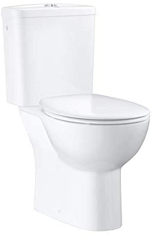 GROHE BAU Ceramic Close Coupled Slow Close WC Set, Alpine White, 39347000