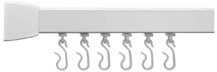 Croydex Profile 800 Straight Rail 2440mm-Silver, Metal, Silver, 76x183x20 cm